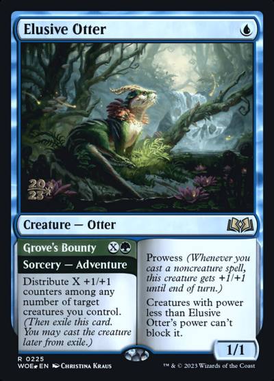 Elusive Otter // Grove's Bounty PWOE-225S Wilds of Eldraine Promos Magic card