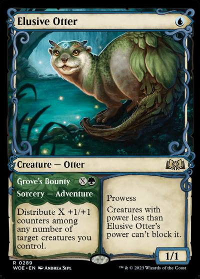 Elusive Otter // Grove's Bounty WOE-289 Wilds of Eldraine Magic card