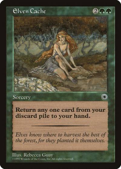 Elven Cache POR-164 Portal Magic card