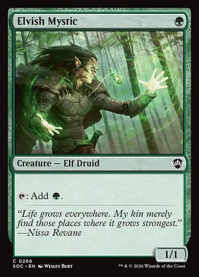 Elvish Mystic 266 Secrets of Strixhaven Commander Magic card