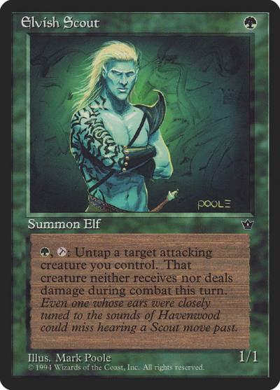 Elvish Scout FEM-68A Fallen Empires Magic card