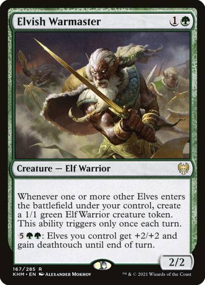 Elvish Warmaster KHM-167 Kaldheim Magic card