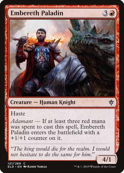 Embereth Paladin 121 Throne of Eldraine Magic card