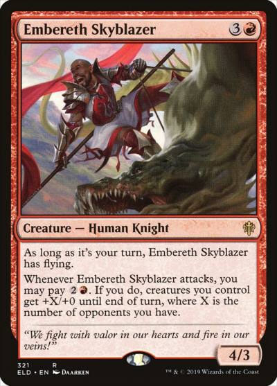 Embereth Skyblazer 321 Throne of Eldraine Magic card