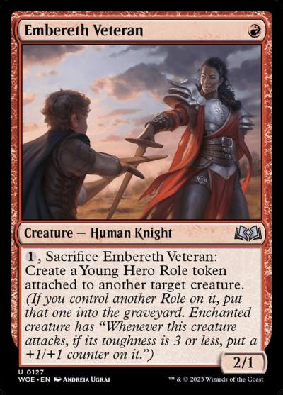 Embereth Veteran WOE-127 Wilds of Eldraine Magic card