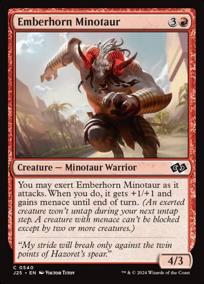 Emberhorn Minotaur J25-540 Foundations Jumpstart Magic card