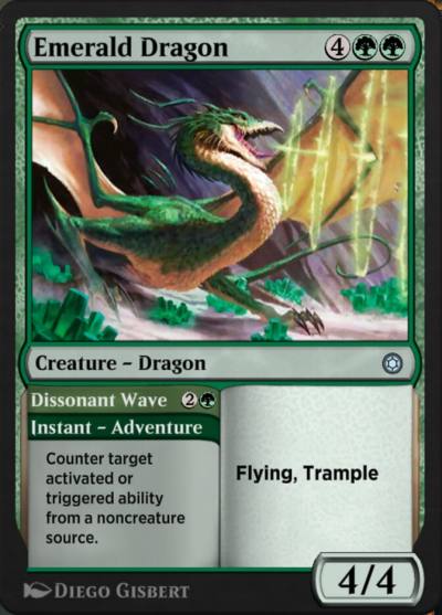Emerald Dragon // Dissonant Wave HBG-210 Alchemy Horizons: Baldur's Gate Magic card