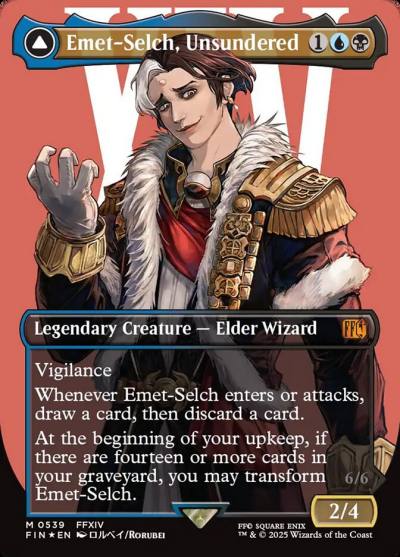 Emet-Selch, Unsundered // Hades, Sorcerer of Eld FIN-539 Final Fantasy Magic card