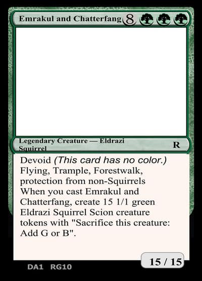 Emrakul and Chatterfang RG10 Unknown Event Magic card