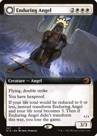 Enduring Angel // Angelic Enforcer MID-327 Innistrad: Midnight Hunt Magic card