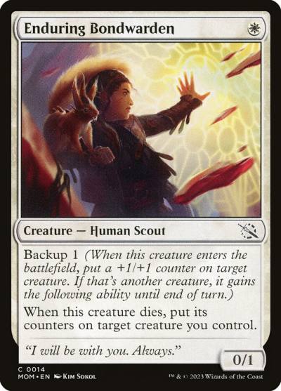 Enduring Bondwarden 14 March of the Machine Magic card