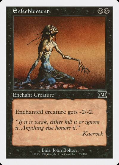 Enfeeblement 6ED-125 Classic Sixth Edition Magic card