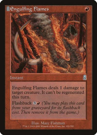 Engulfing Flames ODY-191 Odyssey Magic card