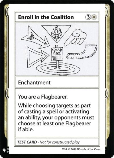 Enroll in the Coalition CMB1-4 Mystery Booster Playtest Cards 2019 Magic card