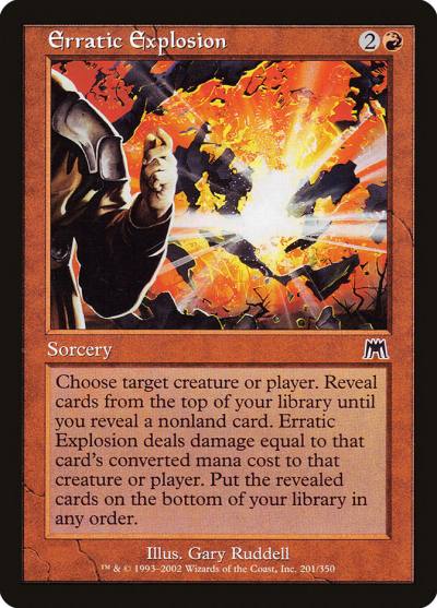 Erratic Explosion ONS-201 Onslaught Magic card