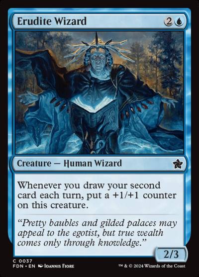 Erudite Wizard FDN-37 Foundations Magic card