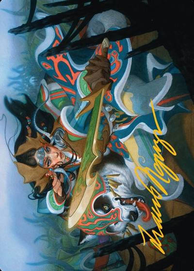 Eshki Dragonclaw // Eshki Dragonclaw ATDM-23 Tarkir: Dragonstorm Art Series Magic card