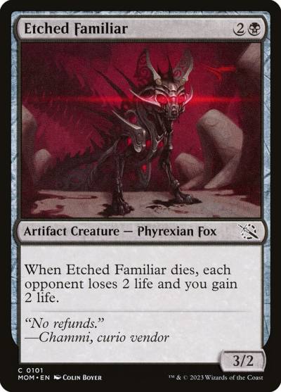 Etched Familiar 101 March of the Machine Magic card