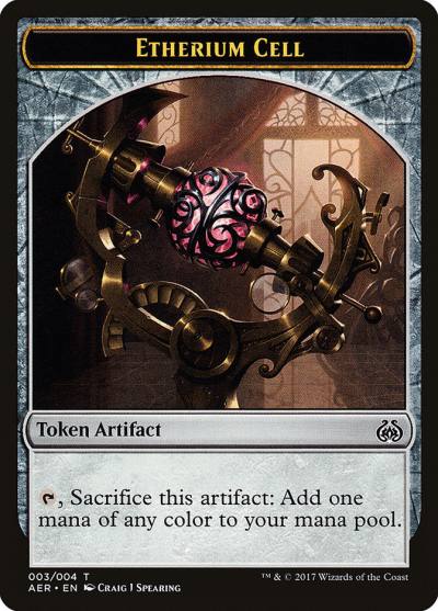 Etherium Cell TAER-3 Aether Revolt Tokens Magic card