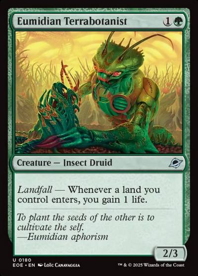 Eumidian Terrabotanist EOE-180 Edge of Eternities Magic card