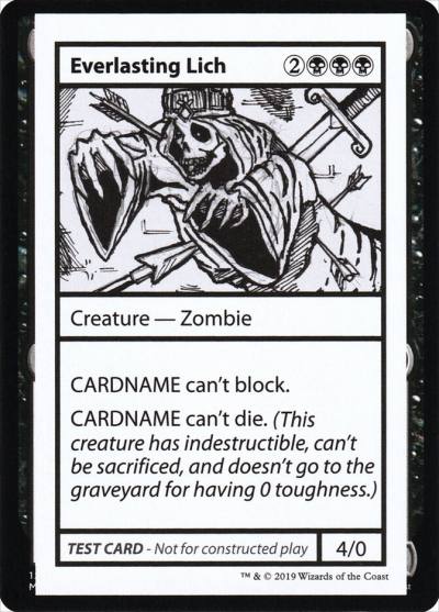 Everlasting Lich CMB2-41 Mystery Booster Playtest Cards 2021 Magic card