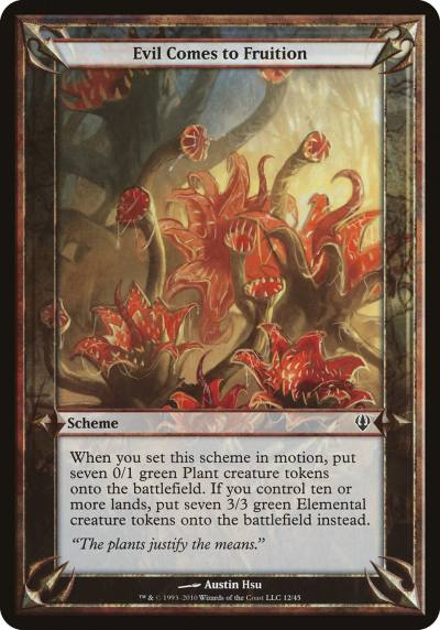 Evil Comes to Fruition OARC-12STAR Archenemy Schemes Magic card