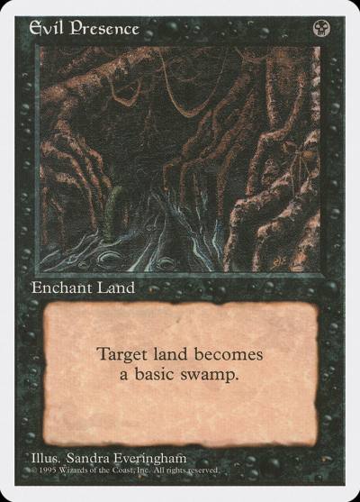 Evil Presence 4ED-136 Fourth Edition Magic card