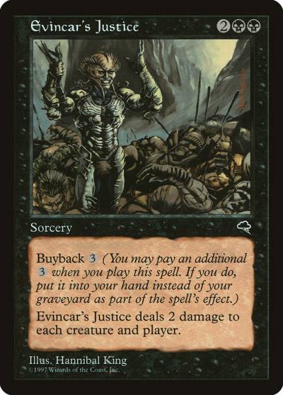 Evincar's Justice TMP-134 Tempest Magic card