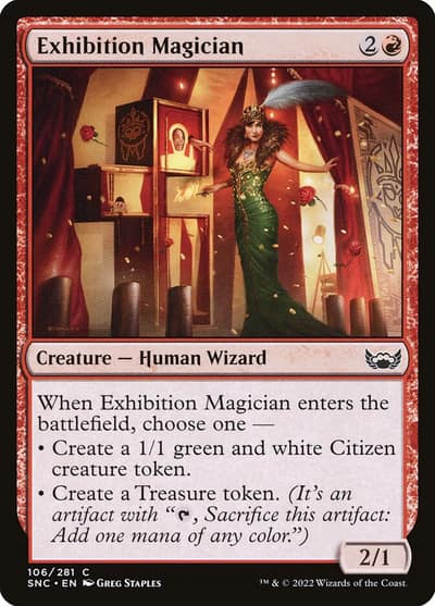 Exhibition Magician 106 Streets of New Capenna Magic card