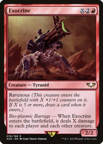 Exocrine 40K-76 Warhammer 40,000 Commander Magic card