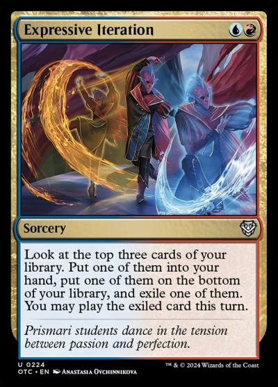 Expressive Iteration OTC-224 Outlaws of Thunder Junction Commander Magic card
