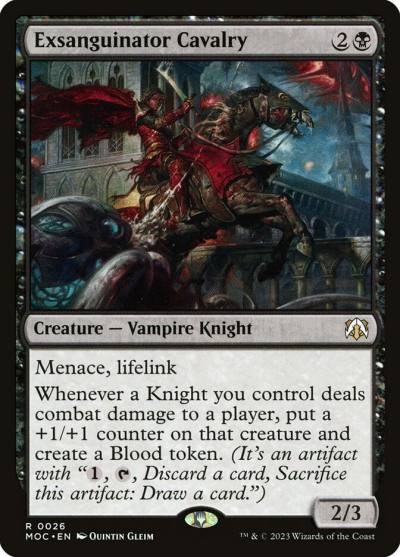 Exsanguinator Cavalry MOC-26 March of the Machine Commander Magic card