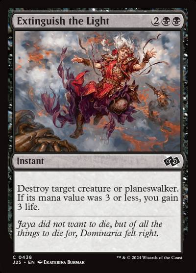 Extinguish the Light J25-438 Foundations Jumpstart Magic card
