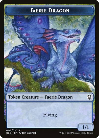 Faerie Dragon TCLB-6 Battle for Baldur's Gate Tokens Magic card
