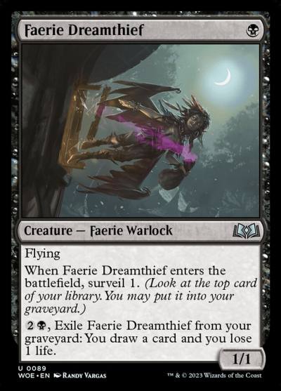 Faerie Dreamthief WOE-89 Wilds of Eldraine Magic card