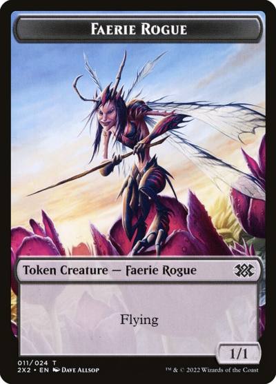 Faerie Rogue T2X2-11 Double Masters 2022 Tokens Magic card