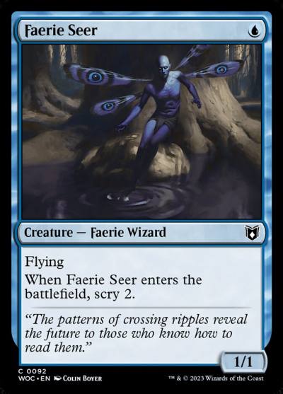 Faerie Seer WOC-92 Wilds of Eldraine Commander Magic card