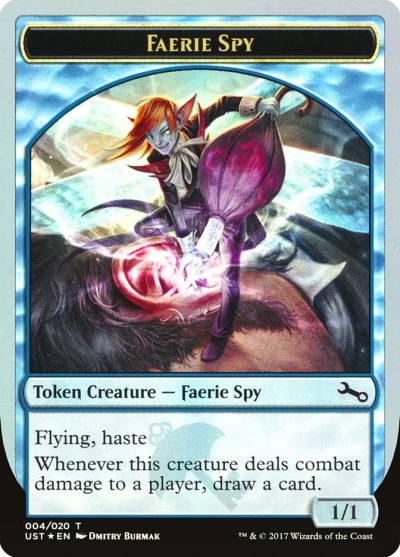Faerie Spy TUST-4 Unstable Tokens Magic card