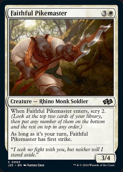 Faithful Pikemaster 3 Foundations Jumpstart Magic card