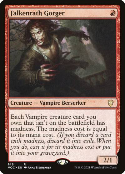 Falkenrath Gorger VOC-146 Crimson Vow Commander Magic card