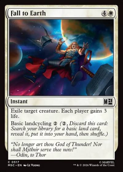 Fall to Earth MSC-517 Marvel Super Heroes Commander Magic card
