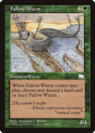 Fallow Wurm WTH-126 Weatherlight Magic card