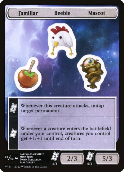 Familiar Beeble Mascot SUNF-24 Unfinity Sticker Sheets Magic card