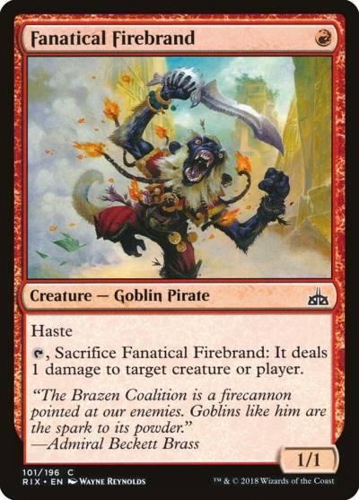 Fanatical Firebrand RIX-101 Rivals of Ixalan Magic card