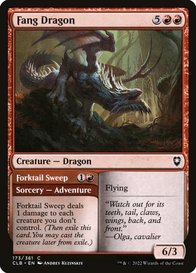 Fang Dragon // Forktail Sweep 173 Commander Legends: Battle for Baldur's Gate Magic card