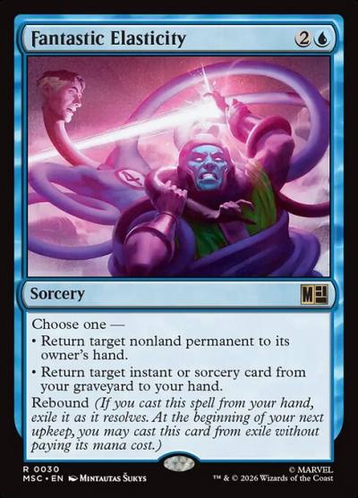 Fantastic Elasticity MSC-30 Marvel Super Heroes Commander Magic card