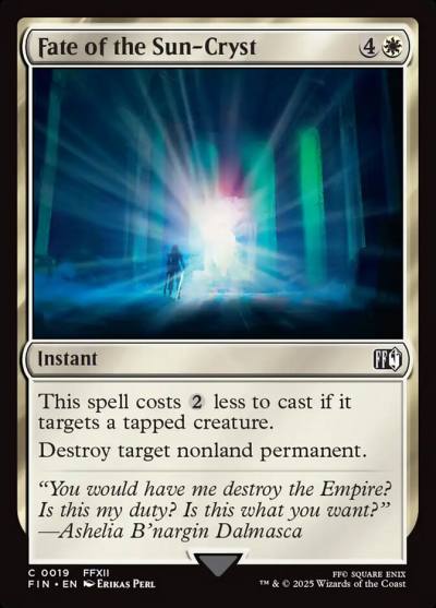 Fate of the Sun-Cryst FIN-19 Final Fantasy Magic card