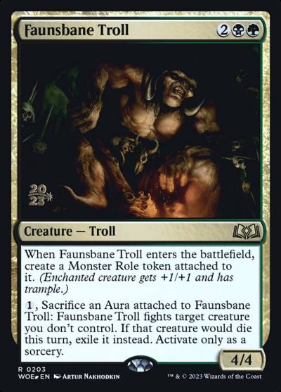 Faunsbane Troll PWOE-203S Wilds of Eldraine Promos Magic card