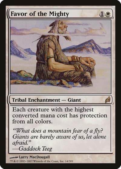 Favor of the Mighty 14 Lorwyn Magic card