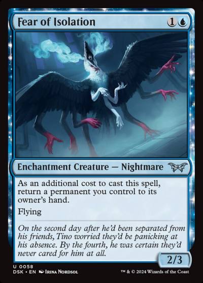 Fear of Isolation DSK-58 Duskmourn: House of Horror Magic card